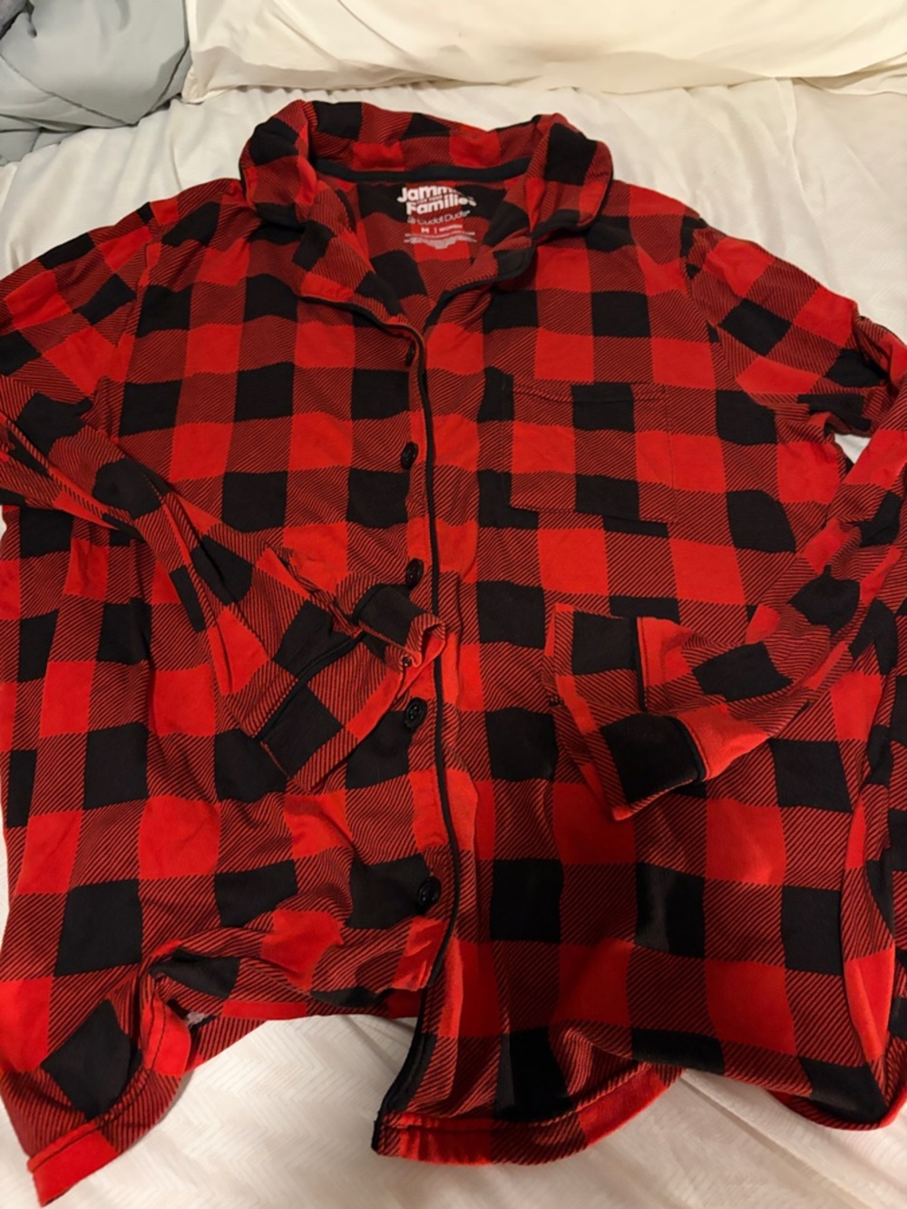 Red & Black Buffalo Plaid Pajama Set - Medium - Picture 2 of 3